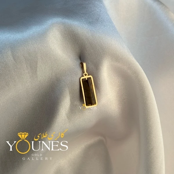 آویز طلا سنگی چشم ببر